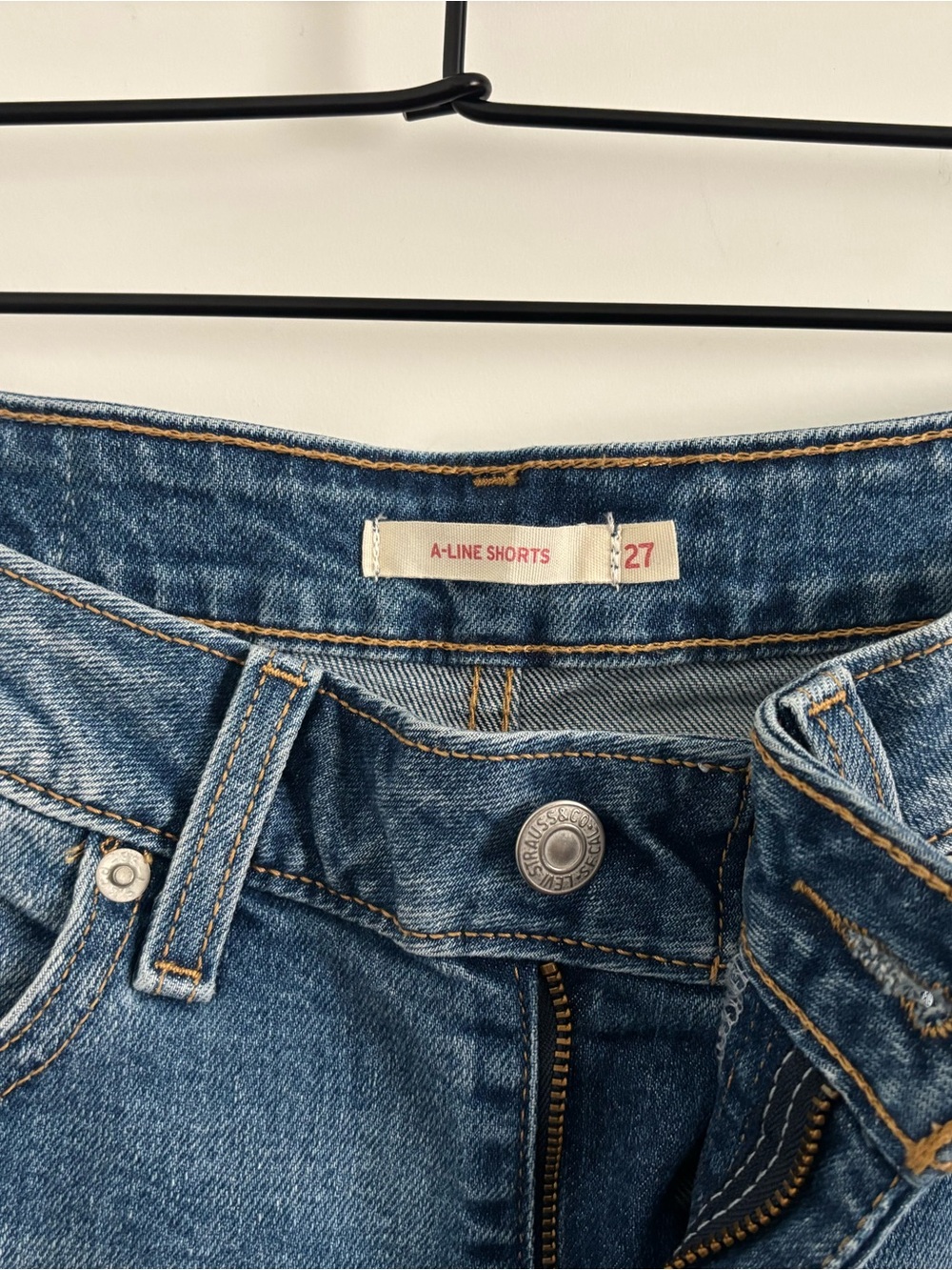 Levi's Blue Denim A-Line Women's Shorts